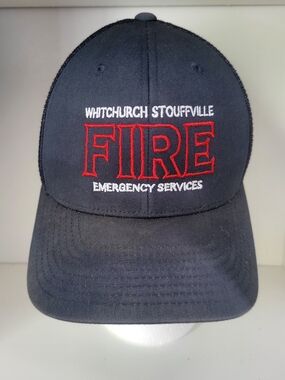 The Classic Navy Cap with Red FIRE Embroidery